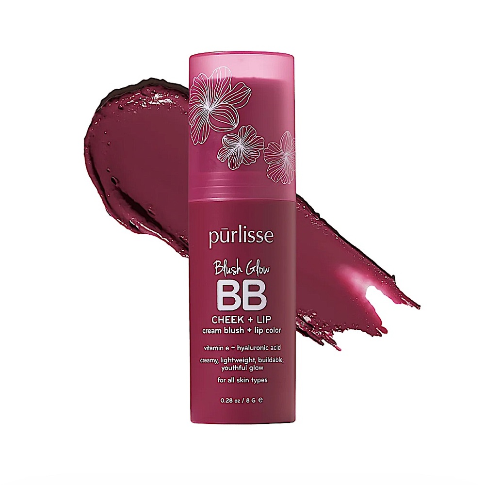 New! PURLISSE BEAUTY Blush Glow BB Cheek + Lip in Berry Bliss Limited Edition